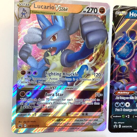 4 Pokémon Oversized Cards Pikachu, Hoopa V, Lucario V Star, Urshifu V - Picture 2 of 8